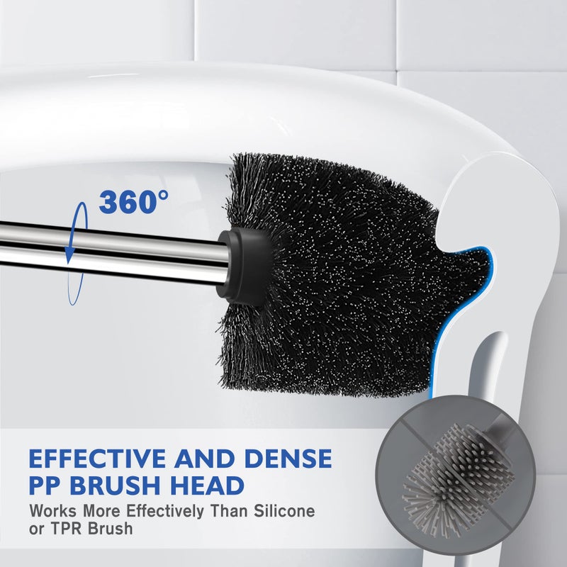 Wsedor Toilet Brush and Holder, Toilet Brush 304 Stainless Steel, Toilet Bowl Brush for Bathroom Toilet-Ergonomic, Elegant,Durable - Image 3